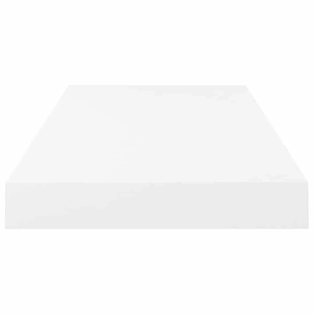 White Floating Wall Shelf Display Ledge Modern Home Decor 50 x 23.5 x 3.8 cm Honeycomb MDF with Metal Frame