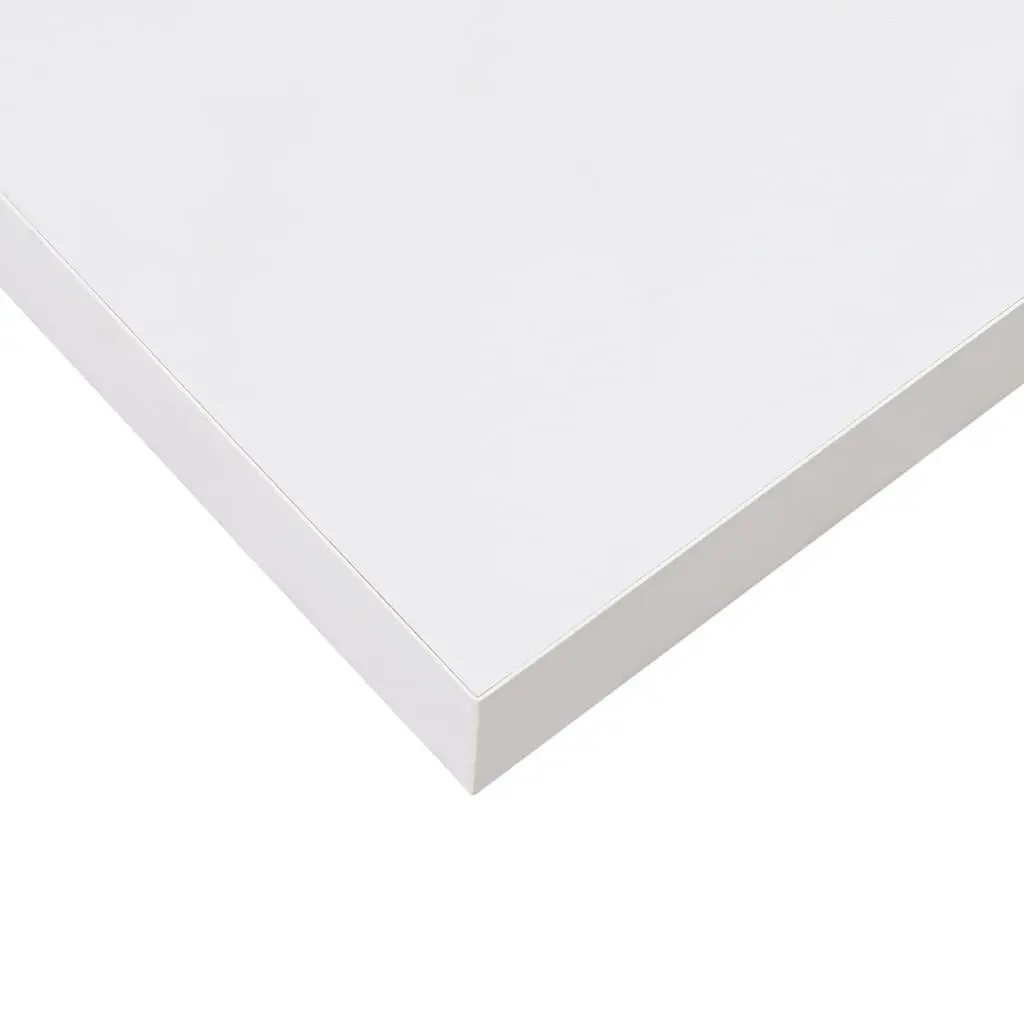 Floating Wall Shelves High Gloss White 50 x 23.5 x 3.8 cm Honeycomb MDF and Metal Frame 2 Piece