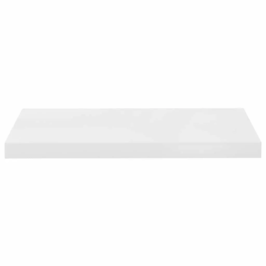 Floating Wall Shelf White High Gloss 60 x 23.5 x 3.8 cm Honeycomb MDF with Metal Frame