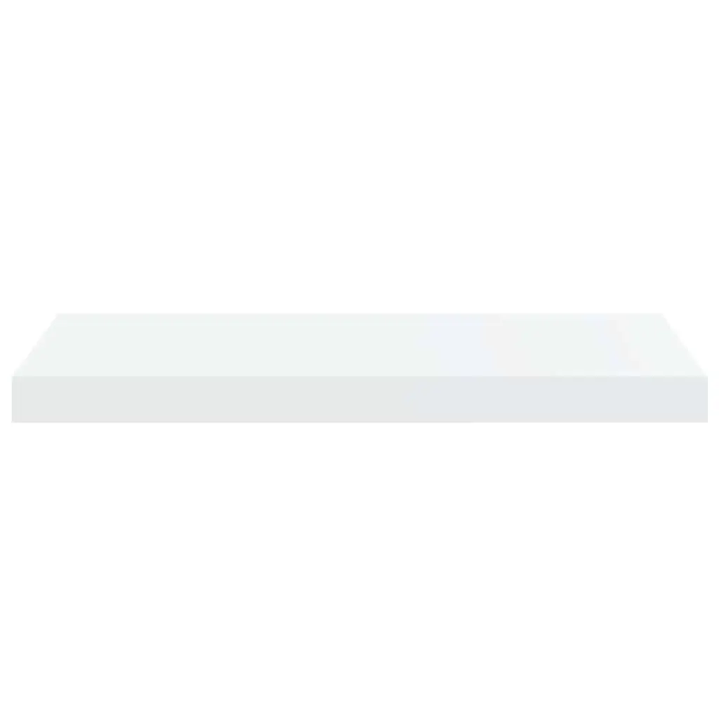 Floating Wall Shelves High Gloss White 60 x 23.5 x 3.8 cm Honeycomb MDF with Metal Frame