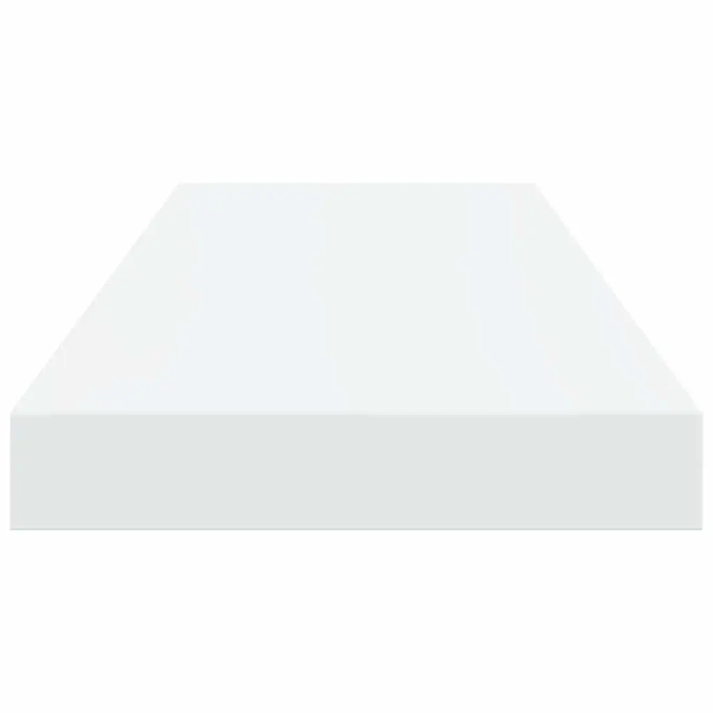 Floating Wall Shelves High Gloss White 60 x 23.5 x 3.8 cm Honeycomb MDF with Metal Frame
