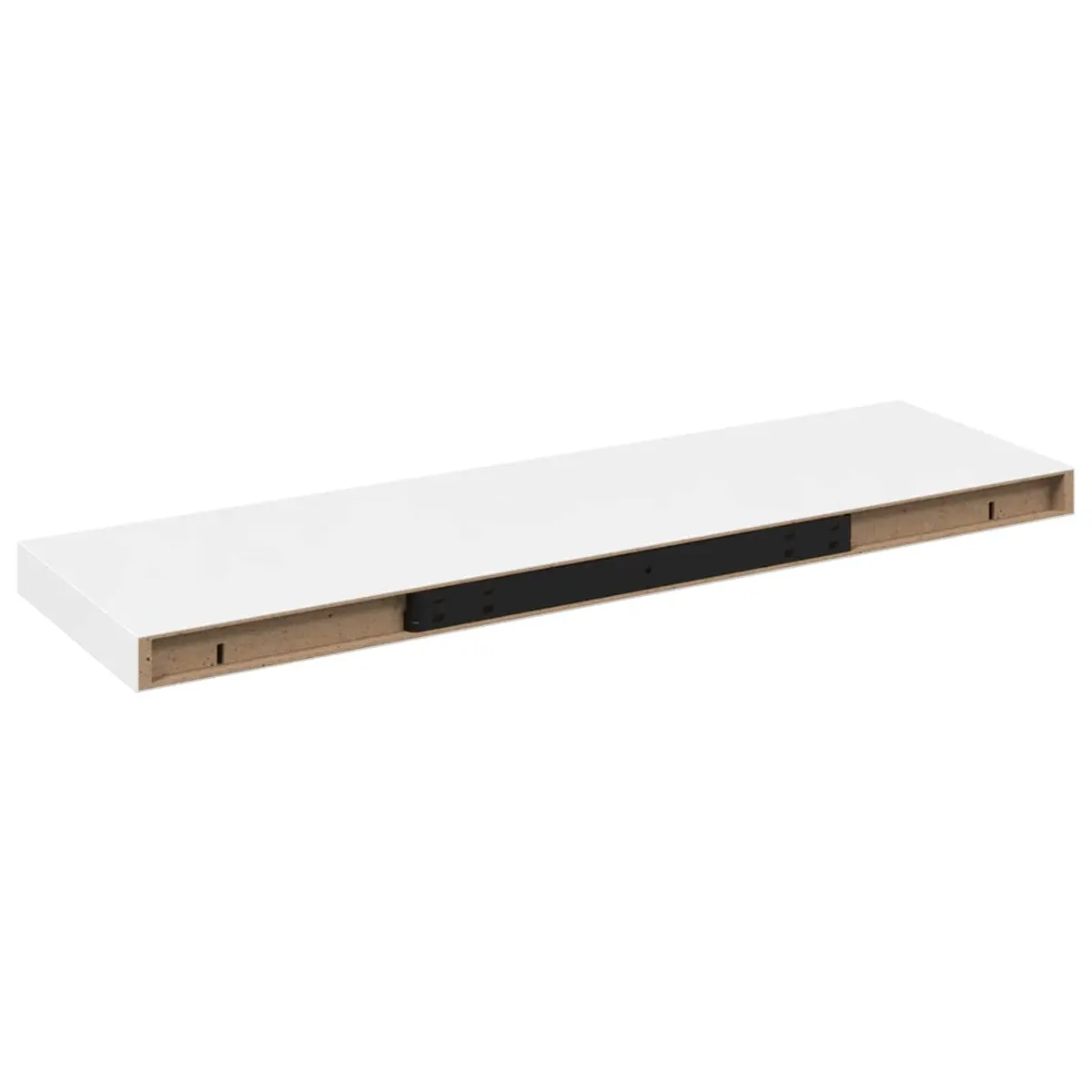 Floating Wall Shelf White 80 x 23.5 x 3.8 cm Honeycomb MDF with Metal Frame