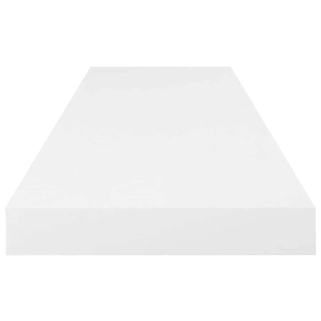 Floating Wall Shelf White 80 x 23.5 x 3.8 cm Honeycomb MDF with Metal Frame