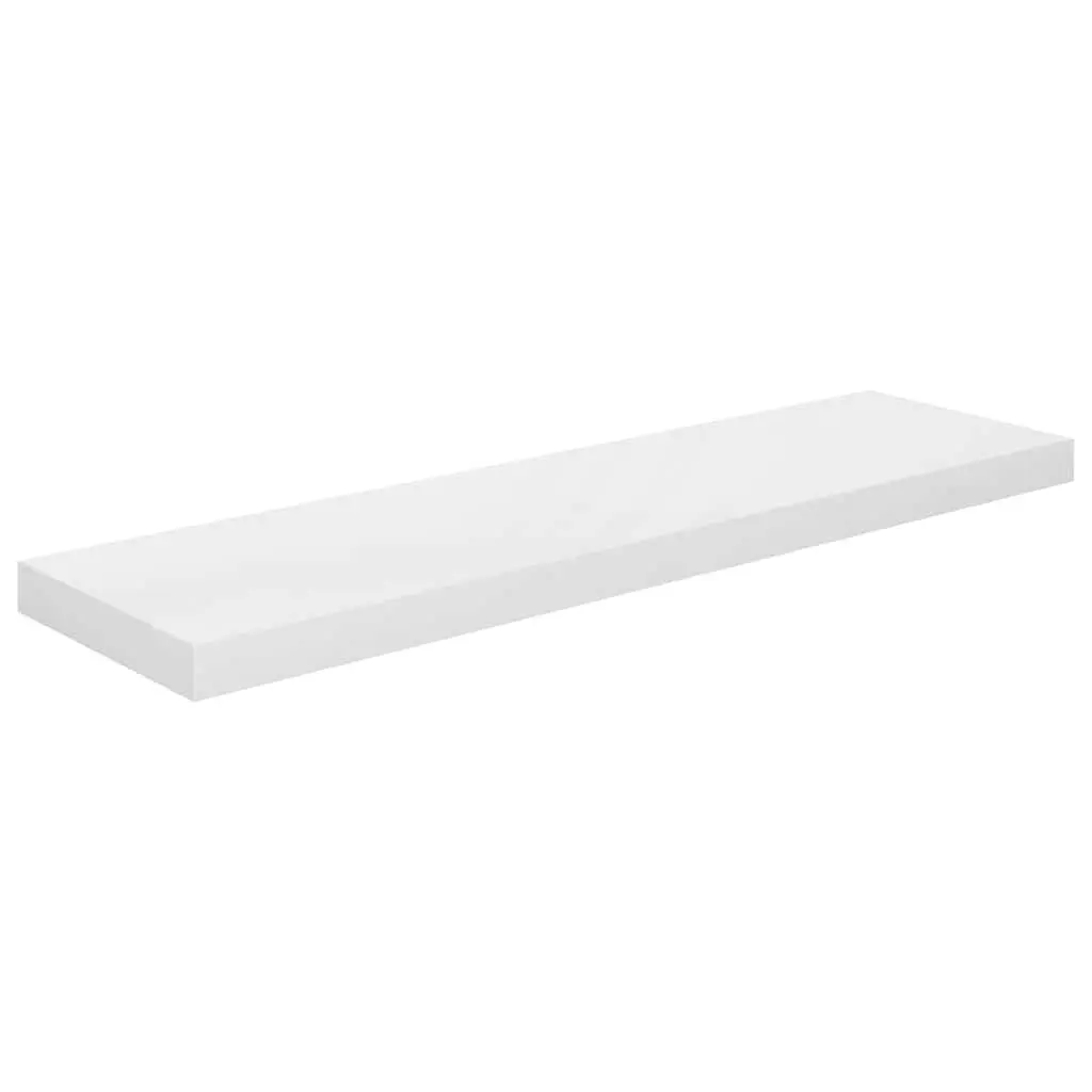 Wall Shelf High Gloss White Floating Display Ledge 90cm Honeycomb MDF