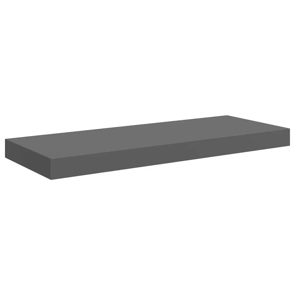 Wall Shelf Floating Display Grey Honeycomb MDF Metal Frame