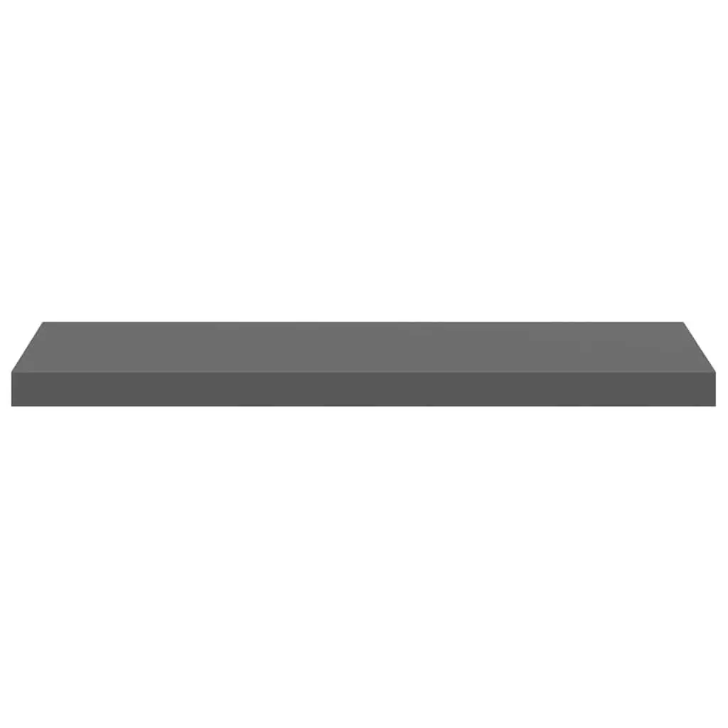 Floating Wall Shelf Grey High Gloss MDF Honeycomb Frame