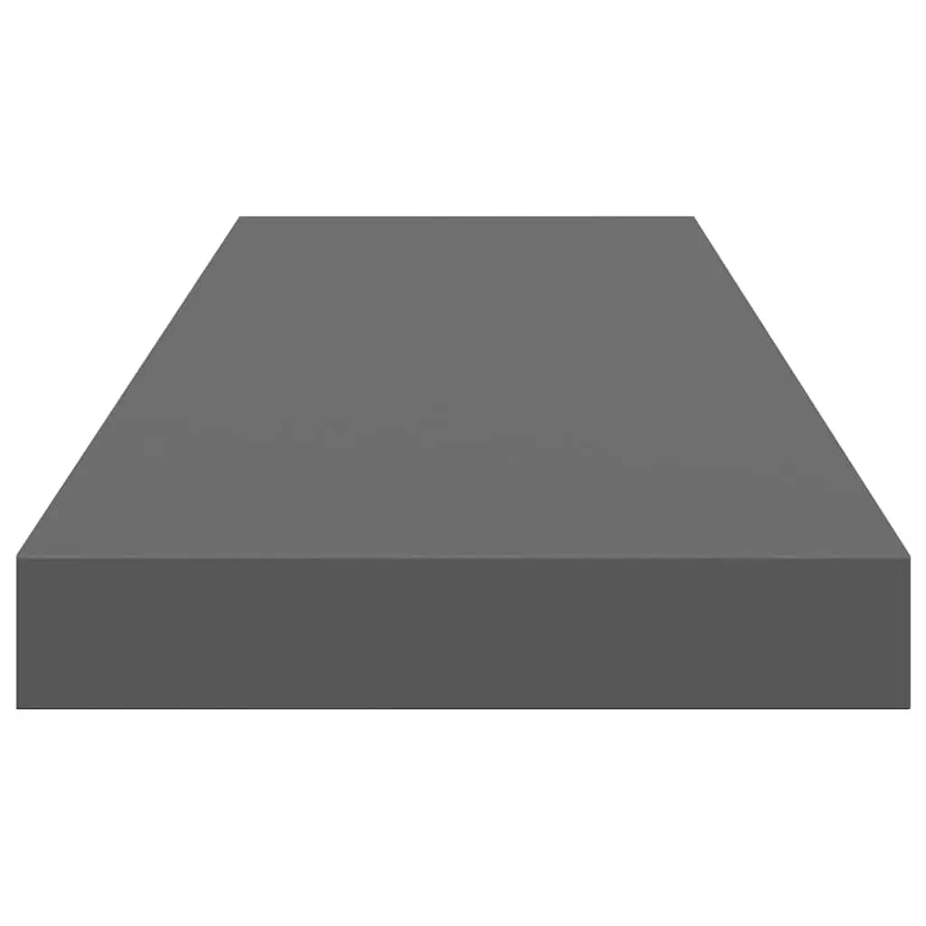 Floating Wall Shelf Grey High Gloss MDF Honeycomb Frame