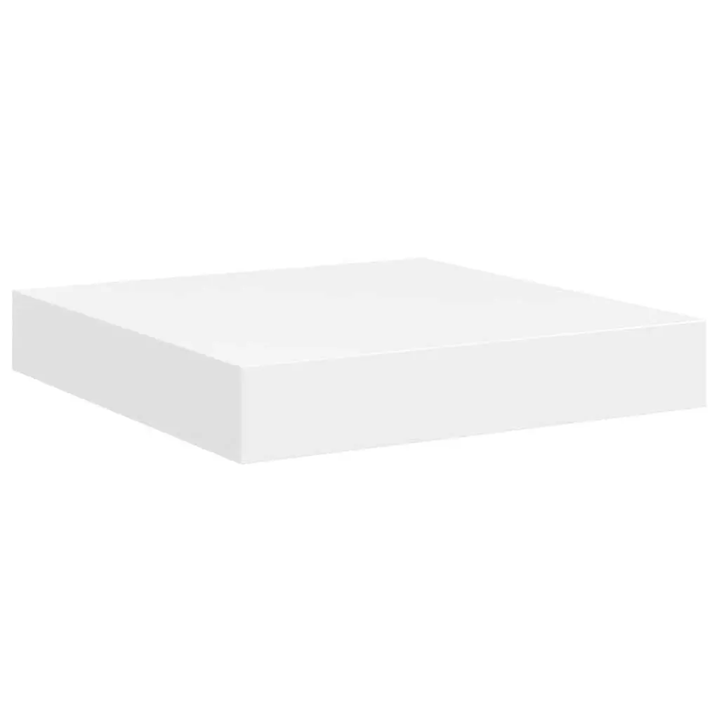 White Floating Wall Shelf Display Ledge Invisible Mount MDF Honeycomb Frame 23 x 23.5 x 3.8 cm