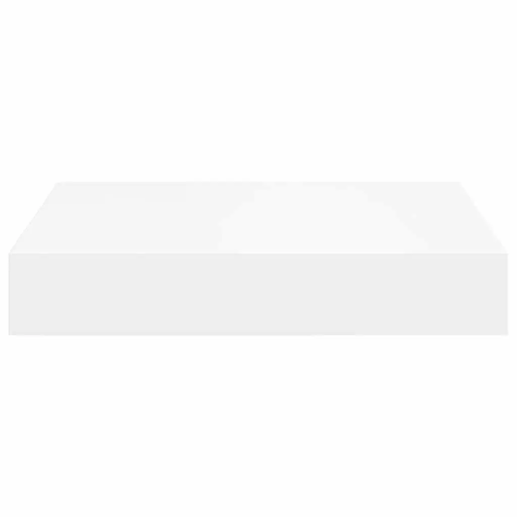 Floating Wall Shelves White 2 Piece Display Rack Honeycomb MDF with Metal Frame
