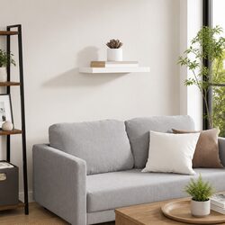 White Floating Wall Shelf for Stylish Home Display