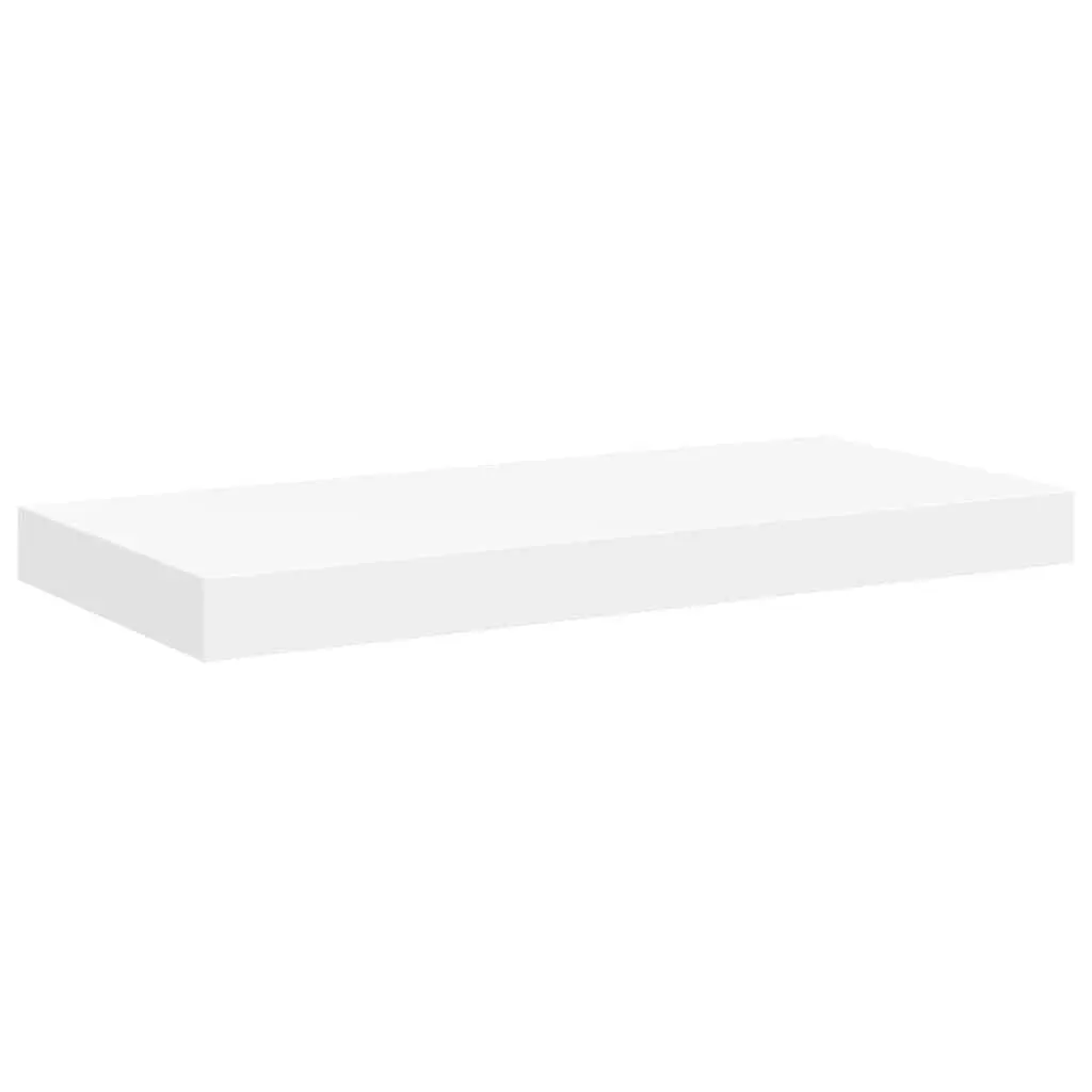 Floating Wall Shelf White 50 x 23.5 x 3.8 cm Honeycomb MDF with Metal Frame