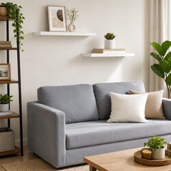 White Floating Wall Shelves - Set of 2 for Home Décor