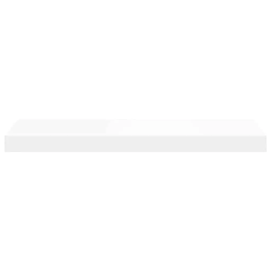 Floating Wall Shelves White Display Ledge 60 x 23.5 x 3.8 cm Honeycomb MDF with Metal Frame 4 Piece Set