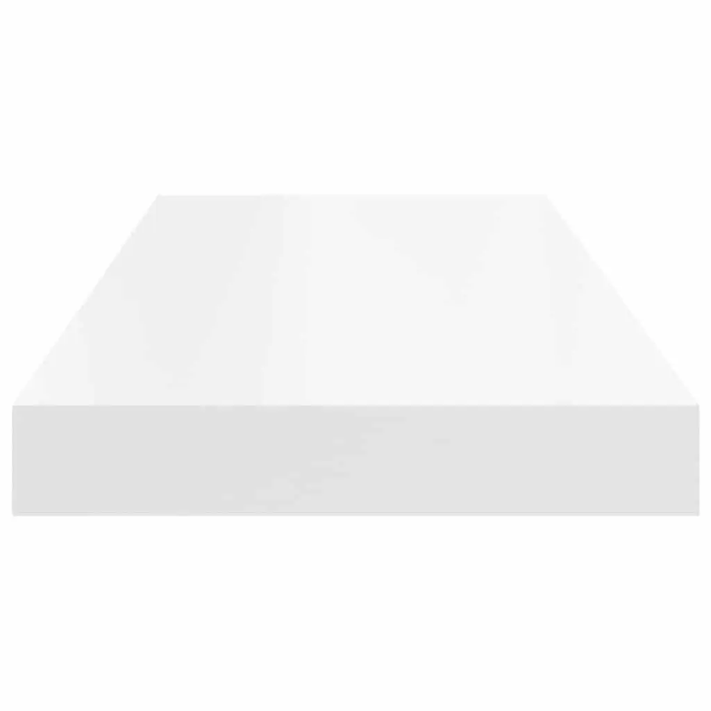 Floating Wall Shelves White Display Ledge 60 x 23.5 x 3.8 cm Honeycomb MDF with Metal Frame 4 Piece Set