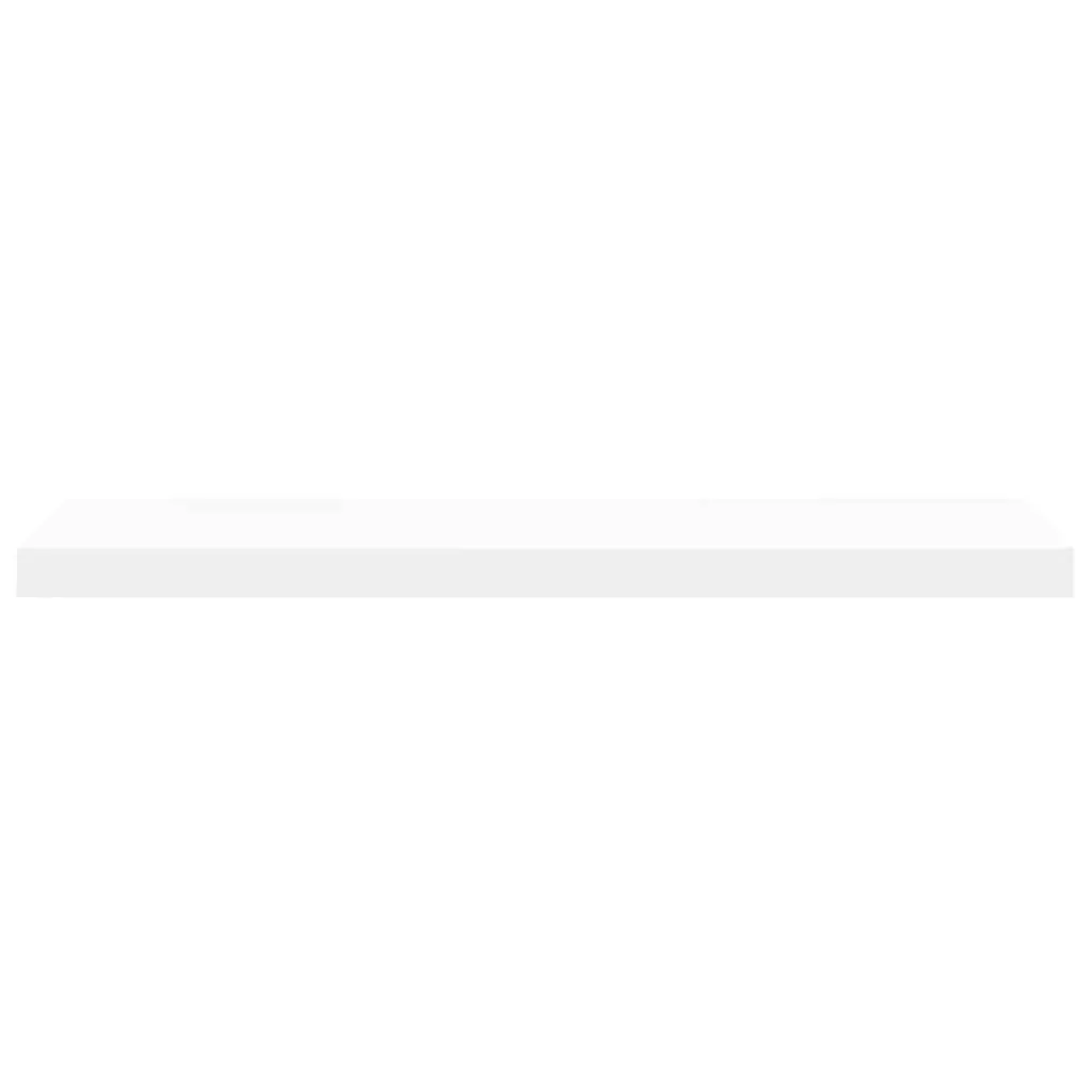 Floating Wall Shelves White 80x23.5x3.8 cm Honeycomb MDF with Metal Frame 2 Piece