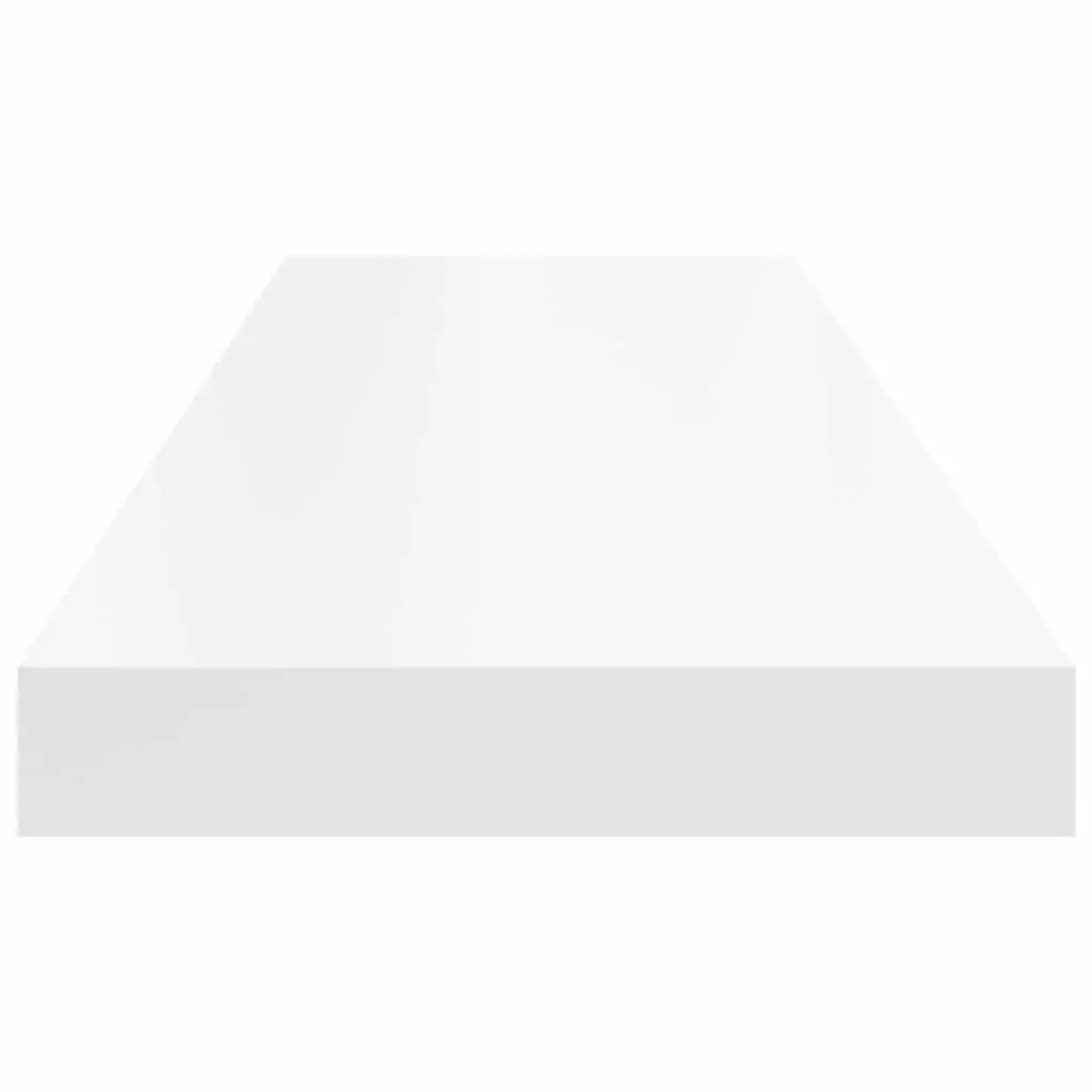 Floating Wall Shelves White Set 4 Honeycomb MDF Metal 80 x 23.5 x 3.8 cm