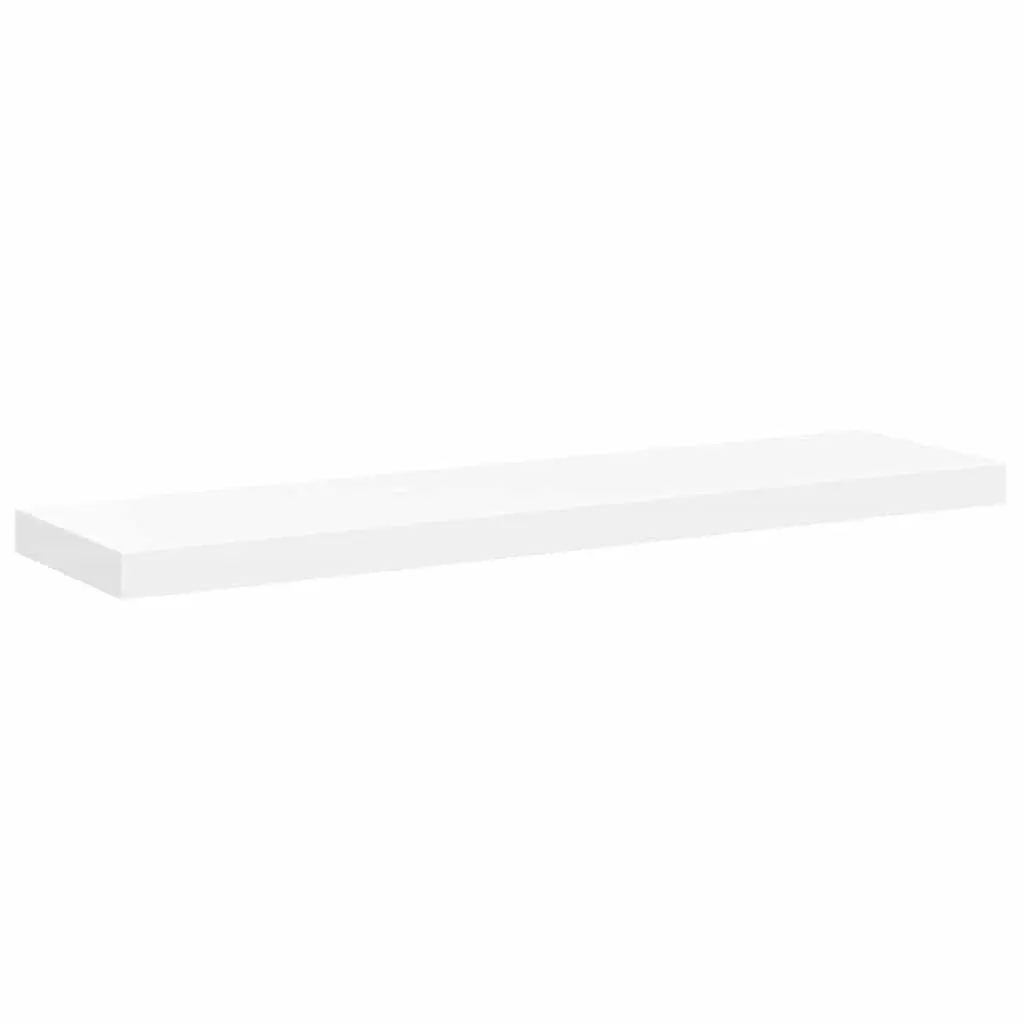 4-Piece Floating Wall Shelves in White for Home Decor