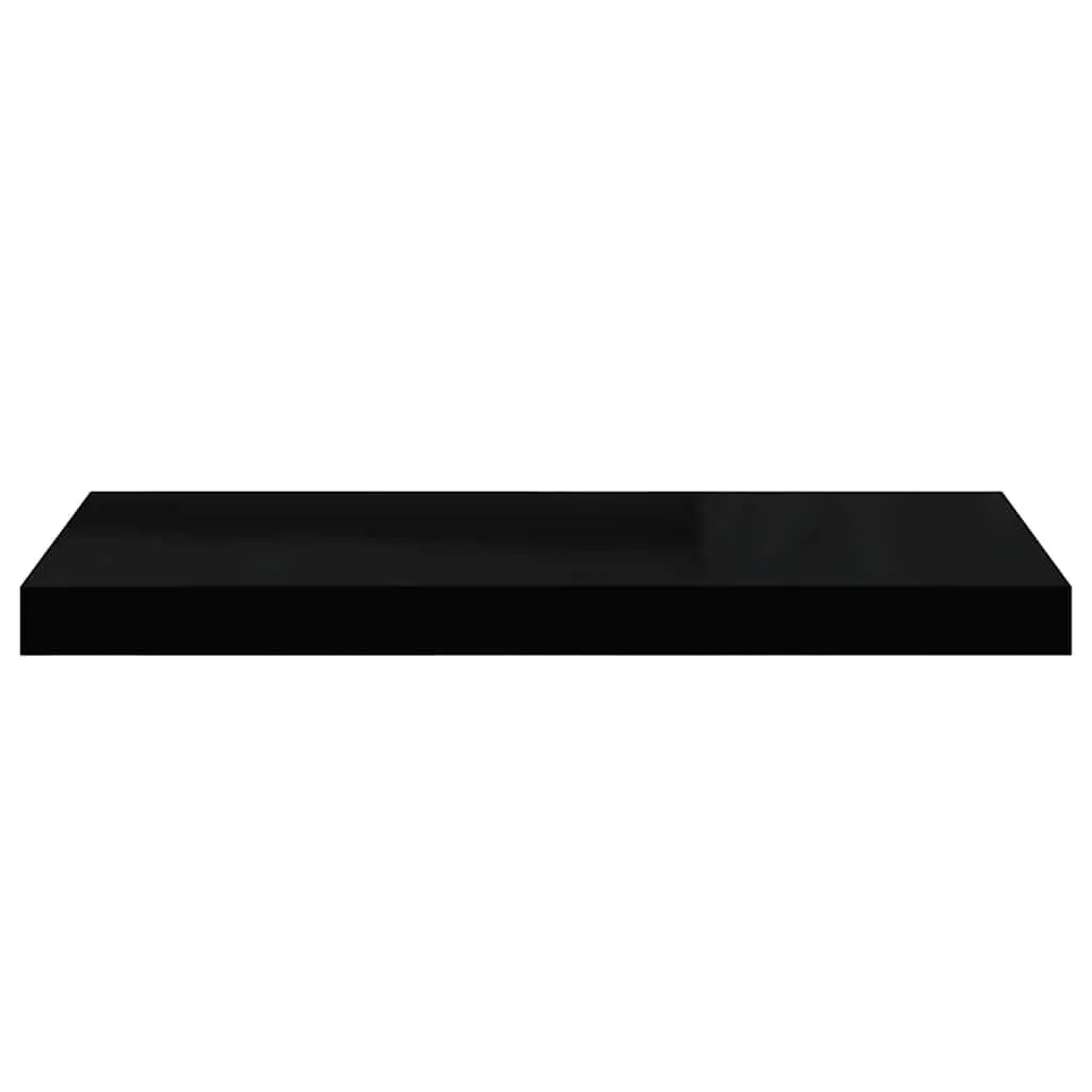 Black Floating Wall Shelf Display Ledge Invisible Mounting System Honeycomb MDF Metal Frame 60x23.5x3.8cm
