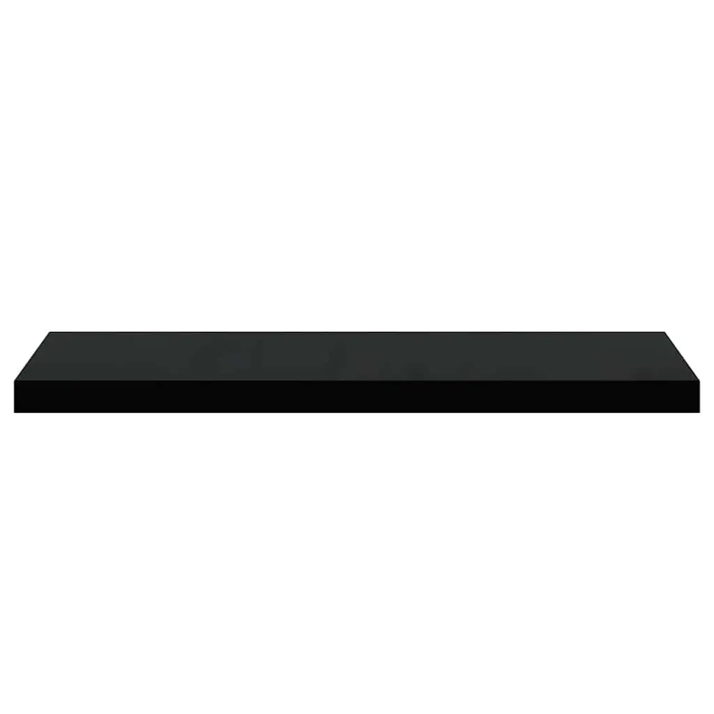 Floating Wall Shelf Black 80x23.5cm MDF with Metal Frame