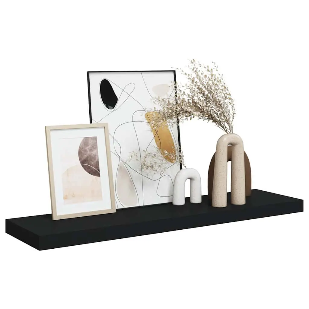 Floating Wall Shelf Black 90x23.5cm MDF Display Ledge Storage Rack Home Decor