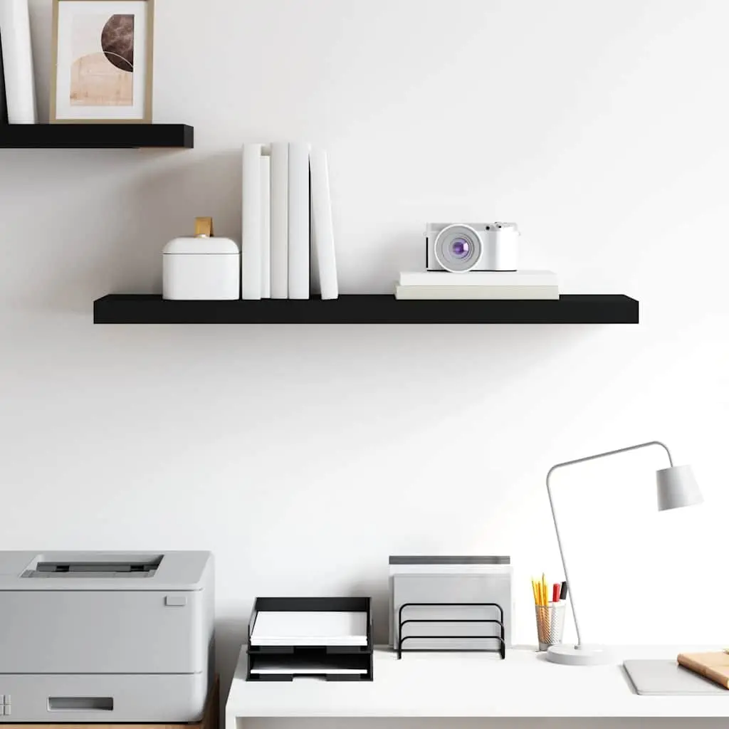Floating Wall Shelf Black 90x23.5cm MDF Display Ledge Storage Rack Home Decor