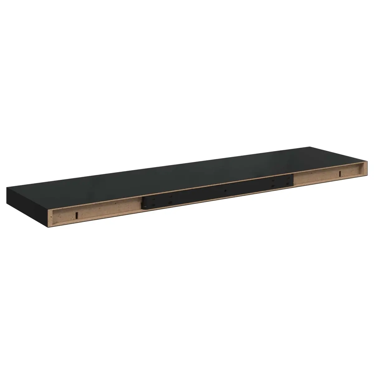 Floating Wall Shelves 2 pc Black 90x23.5x3.8 cm Display Storage Home Decor