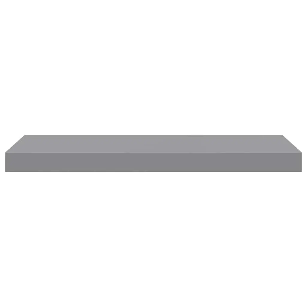 Floating Wall Shelf Grey 60 x 23.5 x 3.8 cm Honeycomb MDF and Metal Frame