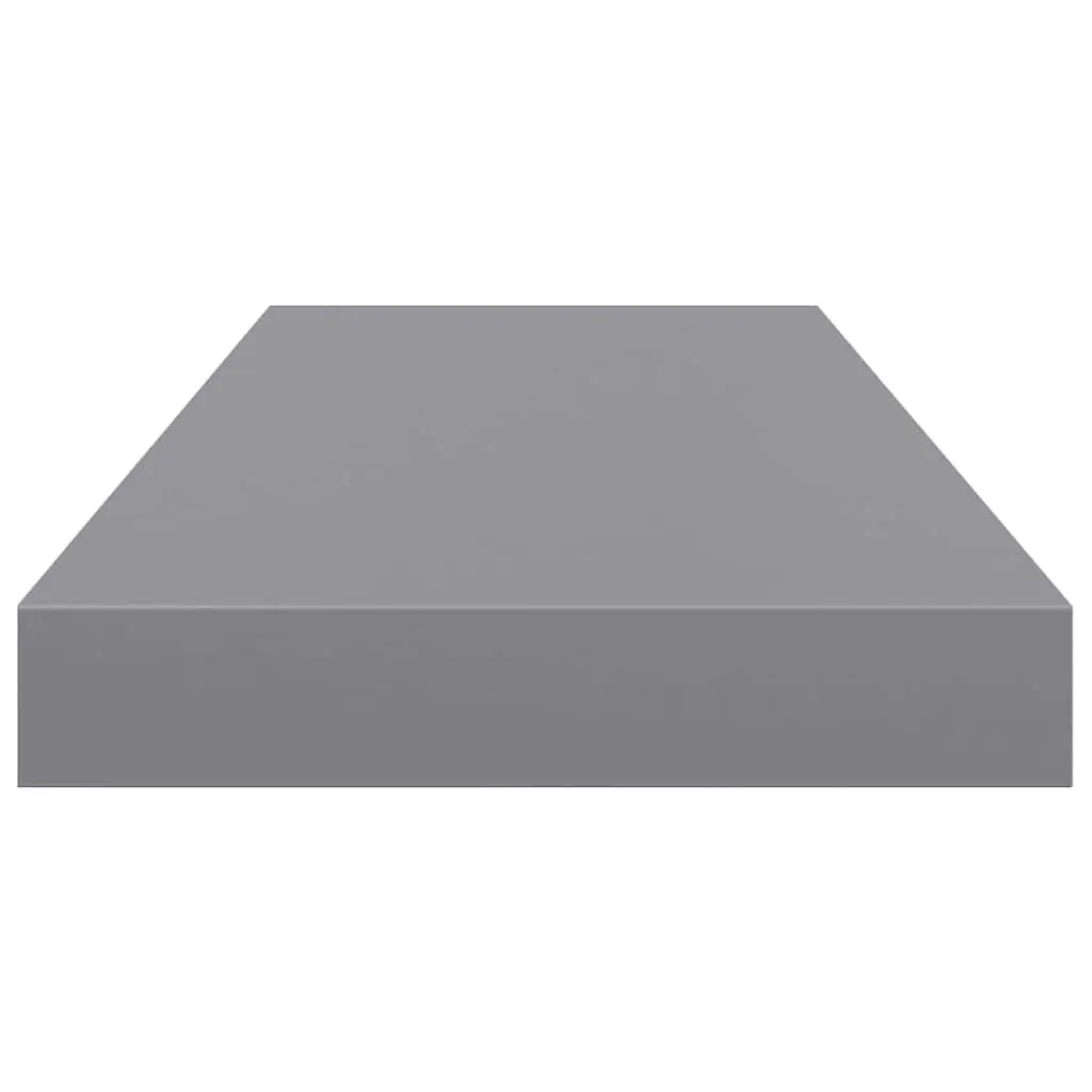Floating Wall Shelf Grey 60 x 23.5 x 3.8 cm Honeycomb MDF and Metal Frame
