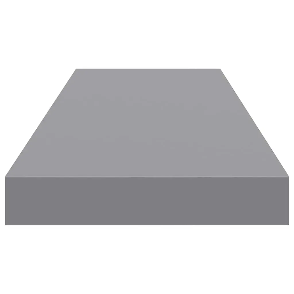 Floating Wall Shelf Grey Honeycomb MDF Metal 80 x 23.5 x 3.8 cm Display Ledge Storage Rack Home Decor Organiser