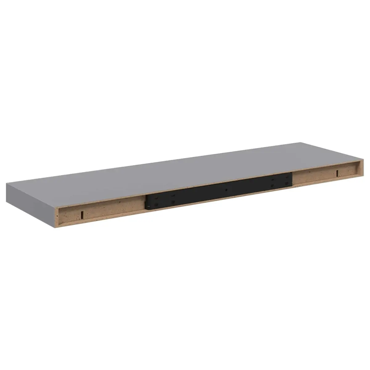 Floating Wall Shelves Grey 80x23.5x3.8 cm Honeycomb MDF with Metal Frame 2 Piece
