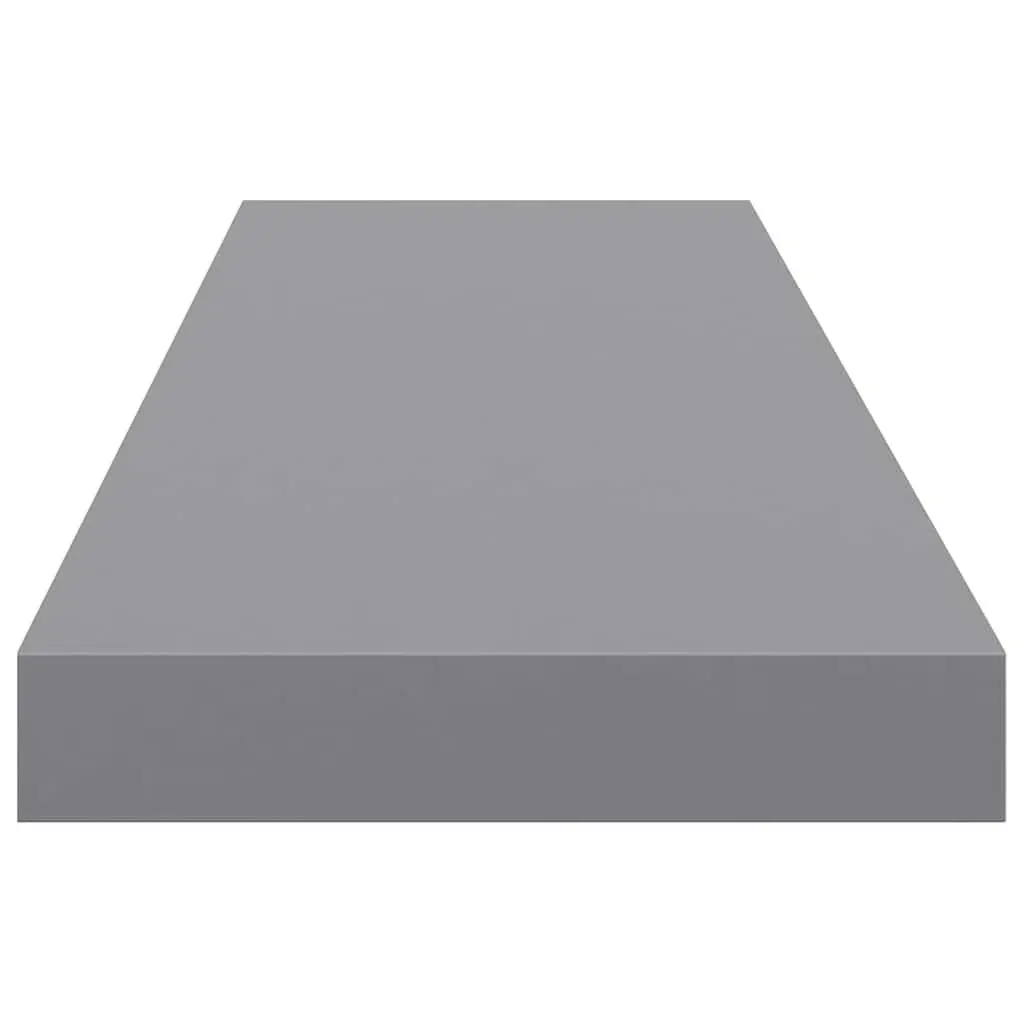 Floating Wall Shelf Grey Honeycomb MDF Metal Frame 90 x 23.5 x 3.8 cm