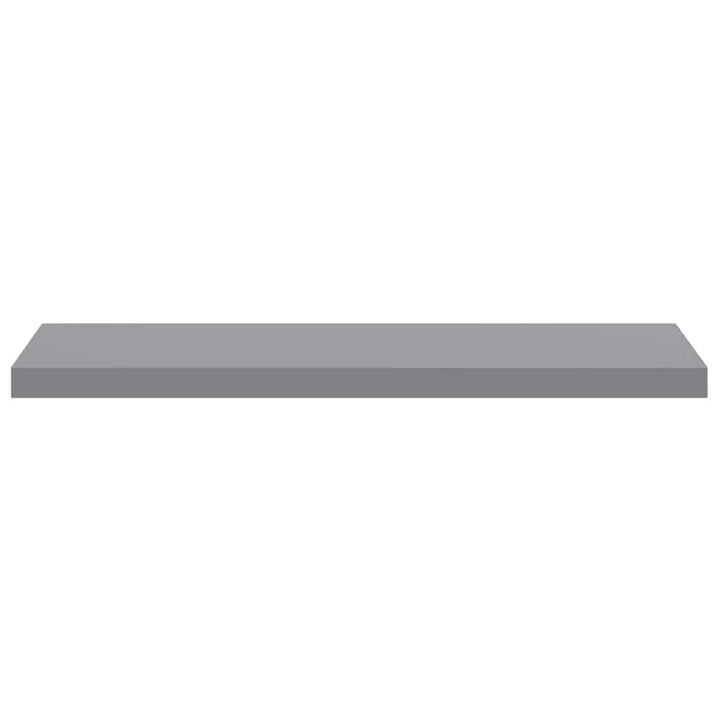 Floating Wall Shelves Grey 90 x 23.5 x 3.8 cm Honeycomb MDF with Metal Frame 2 Piece