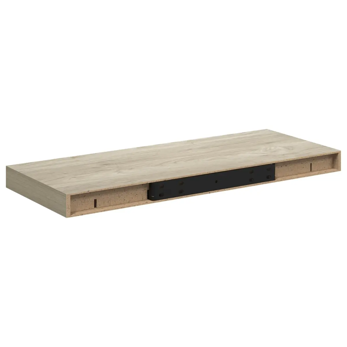 Floating Wall Shelves Brown 60x23.5cm Honeycomb MDF and Metal Frame 2 Piece