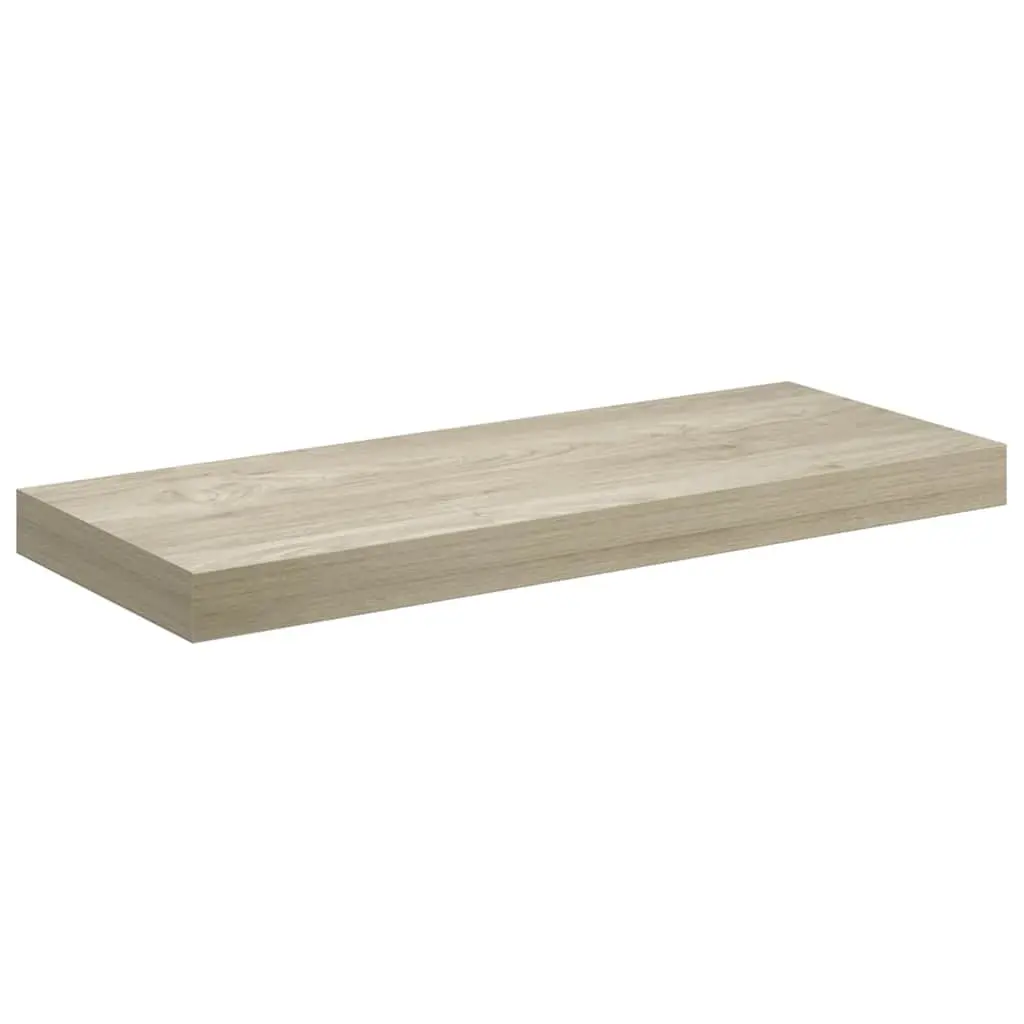 Floating Wall Shelves Brown 60x23.5cm Honeycomb MDF and Metal Frame 2 Piece