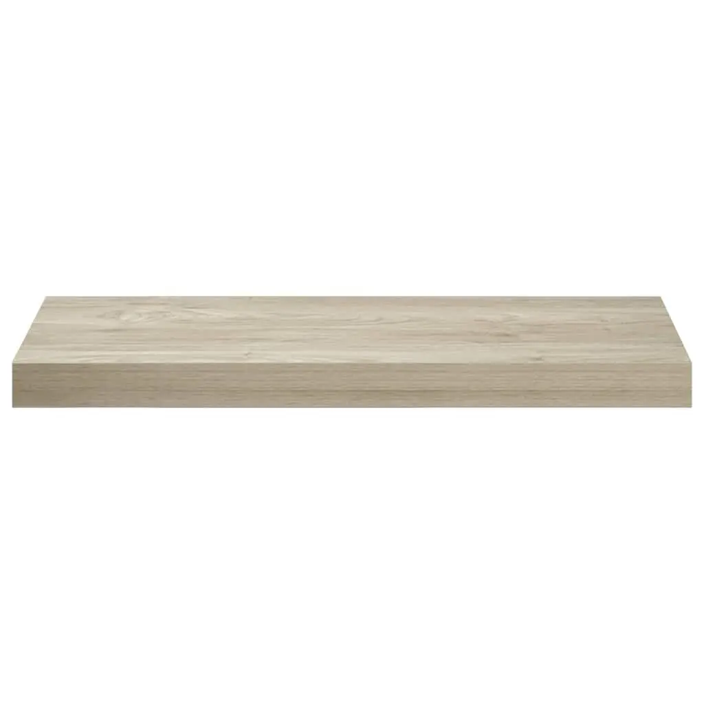 Floating Wall Shelves Brown 60x23.5cm Honeycomb MDF and Metal Frame 2 Piece