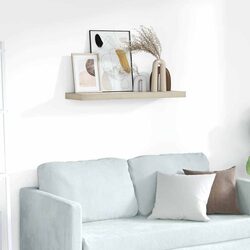 Floating Wall Shelf Brown Display Rack Home Decor Storage Shelving Unit