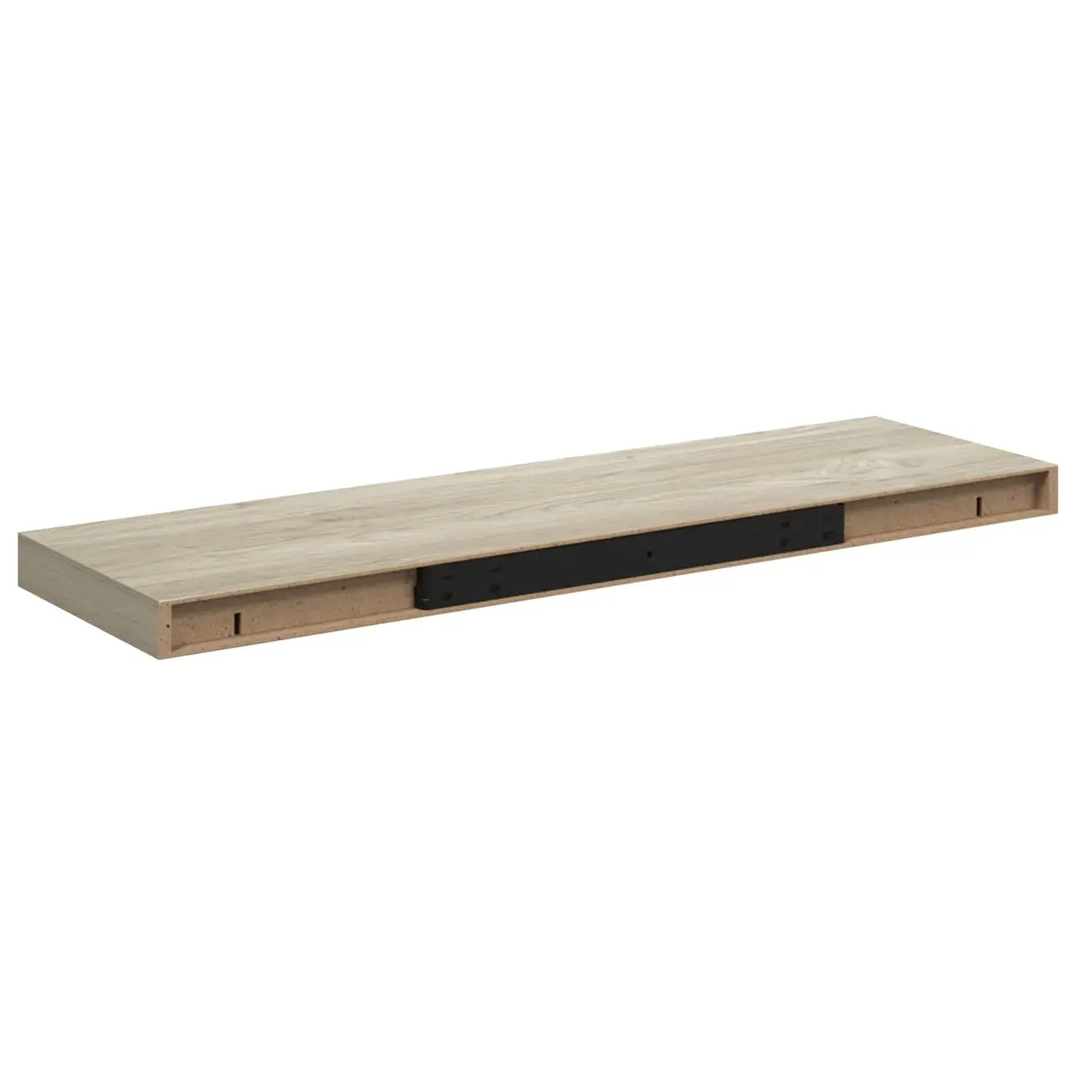 Floating Wall Shelf Brown Honeycomb MDF Metal Frame 80 x 23.5 x 3.8 cm