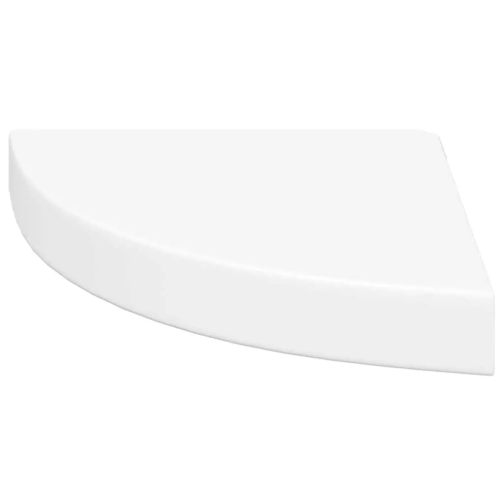 Floating Corner Shelves White 25 x 25 x 3.8 cm MDF 4 Piece Wall Mount Display Storage Home Decor