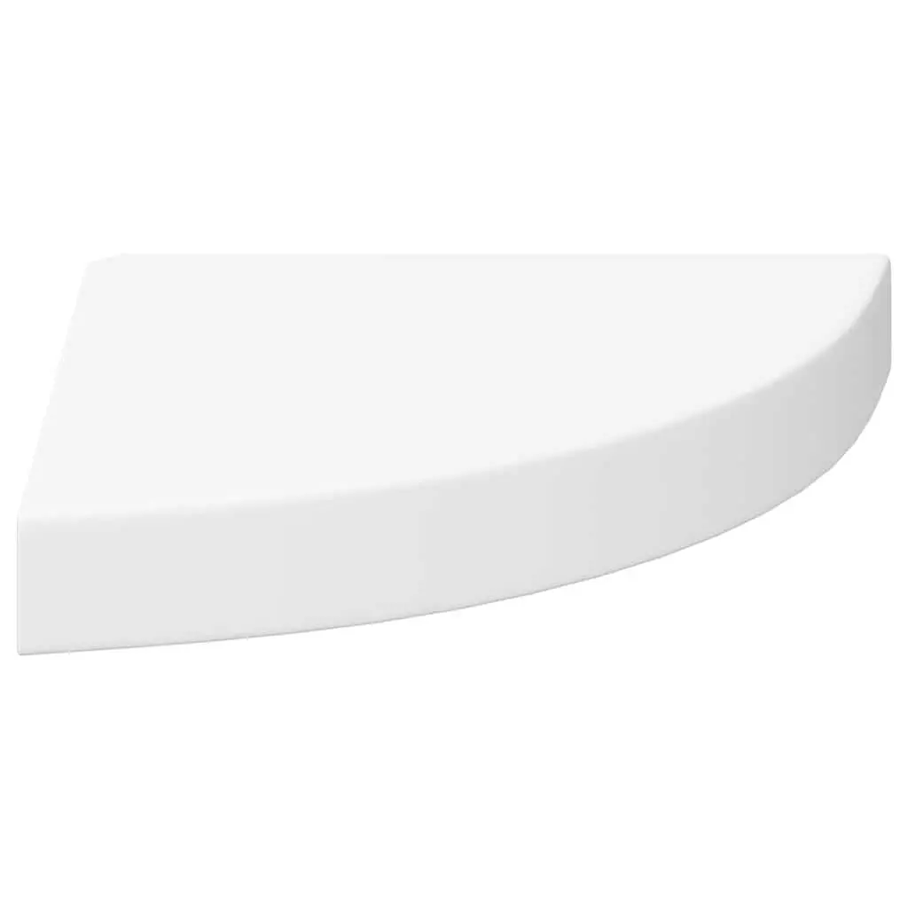 Floating Corner Shelves White 25 x 25 x 3.8 cm MDF 4 Piece Wall Mount Display Storage Home Decor