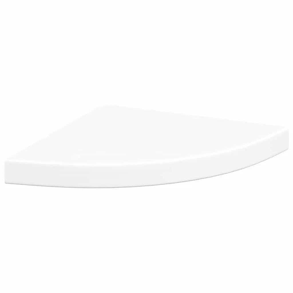 Floating Corner Shelves White 35x35x3.8 cm Honeycomb MDF Set of 4