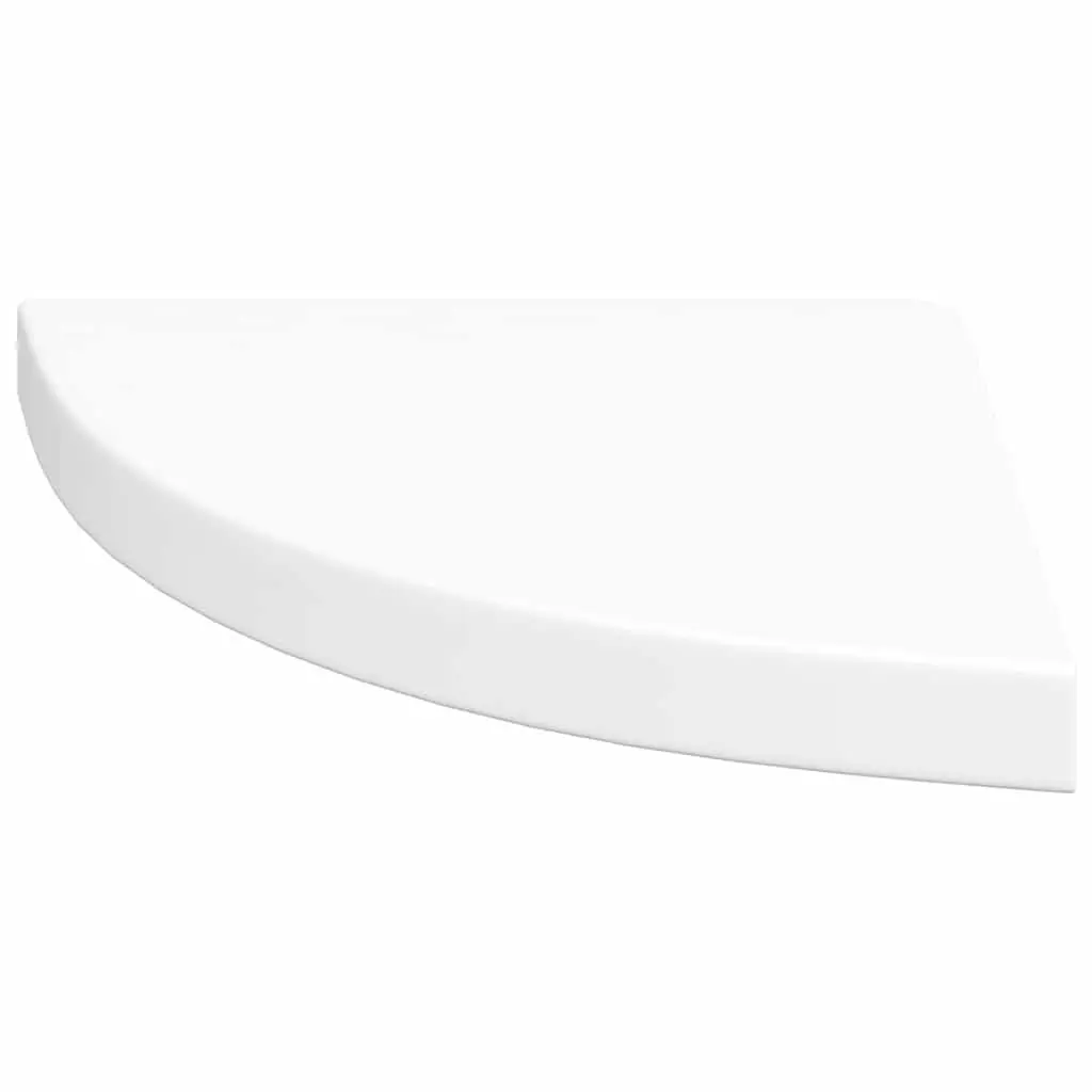 Floating Corner Shelves White 35x35x3.8 cm Honeycomb MDF Set of 4