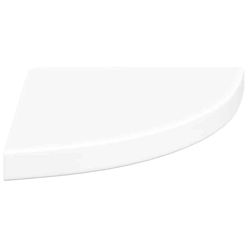 Floating Corner Shelves White 35x35x3.8 cm Honeycomb MDF Set of 4