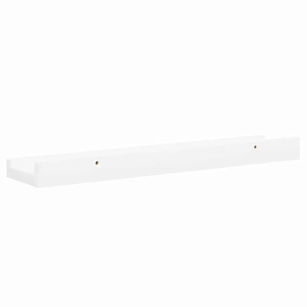 Picture Frame Ledge Shelves Wall-Mounted Display White 40x9x3 cm Lacquered MDF Board 2 Piece