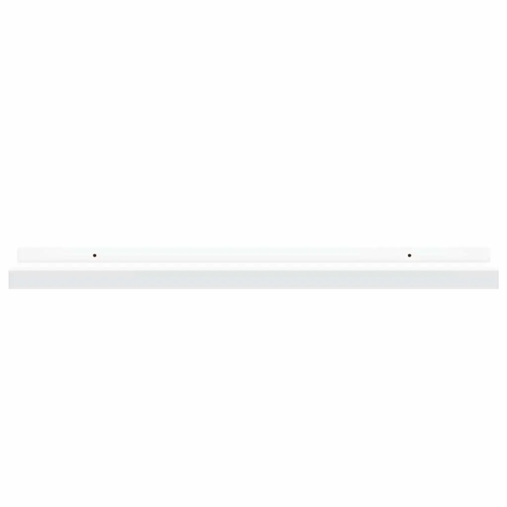 Wall Picture Frame Ledge Shelves White 60 x 9 x 3 cm Lacquered MDF Board