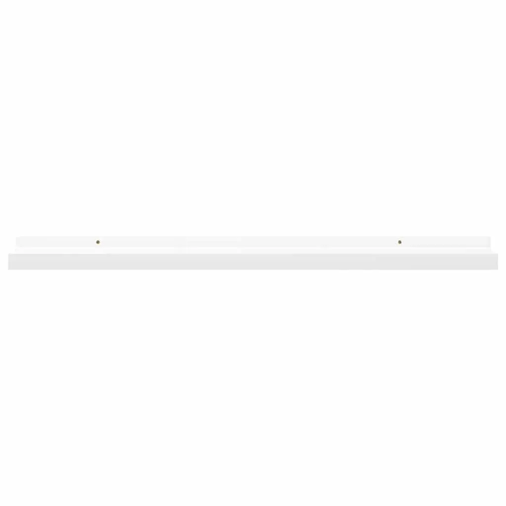 Wall Shelves Floating White 2 Piece MDF Display Storage Shelving
