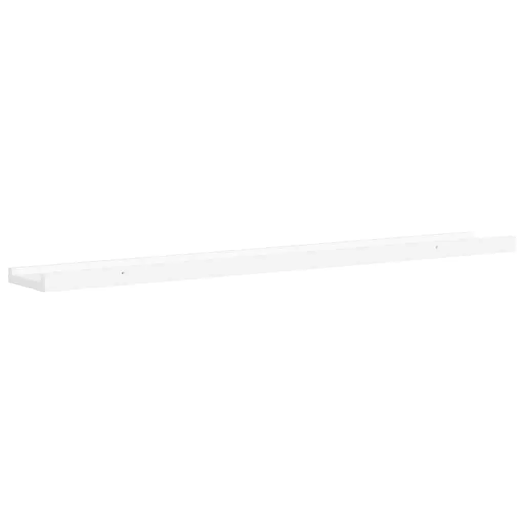Wall Shelves Floating White 2 Piece MDF Display Storage Shelving