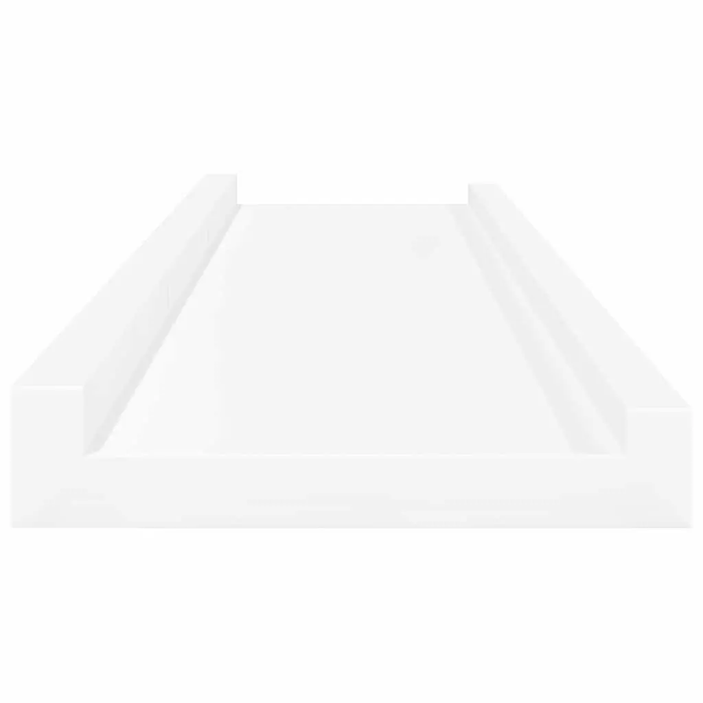 Wall Shelves Floating White 2 Piece MDF Display Storage Shelving