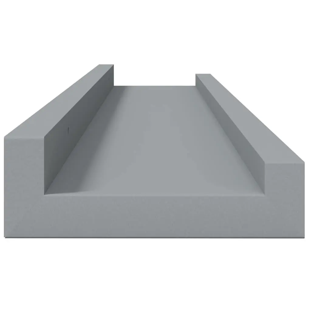 Picture Frame Ledge Shelves Grey 60x9x3cm MDF 2 Piece Wall Mounted Display Shelf