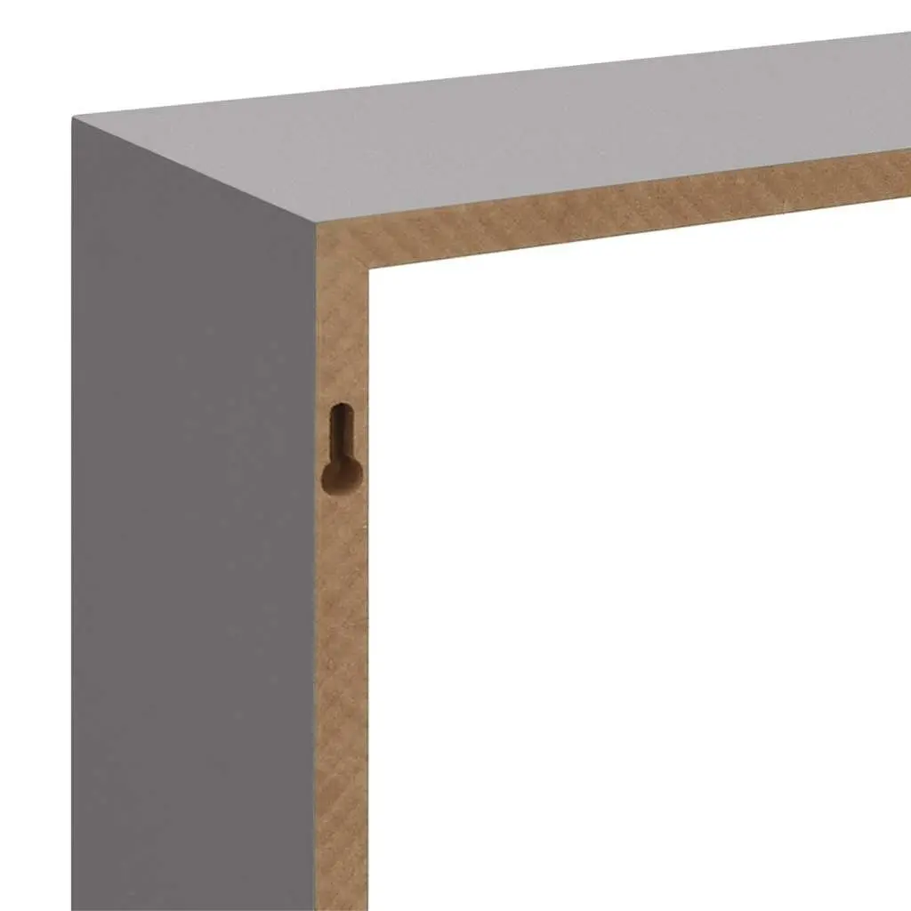 Wall Cube Shelves Grey 3 Piece MDF Storage Organiser Display Floating Corner Unit