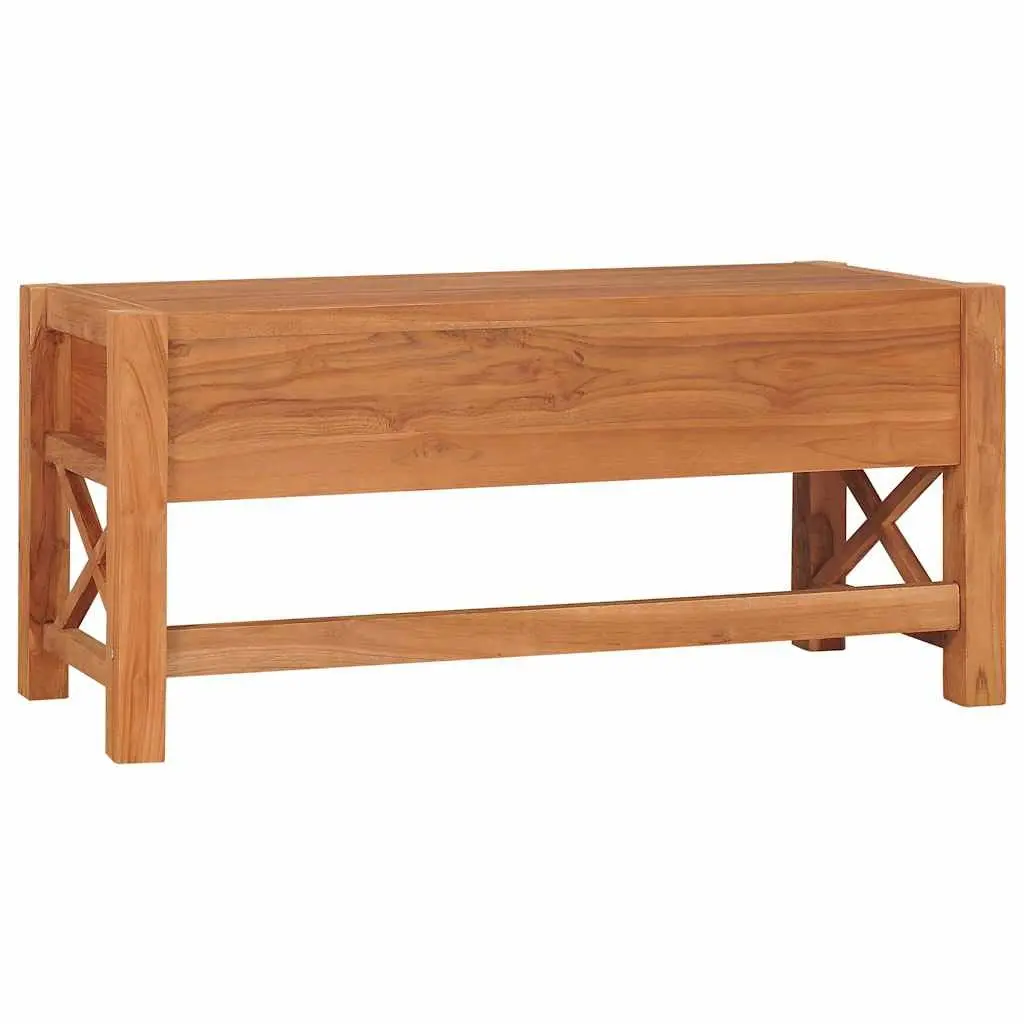 TV Cabinet Teak Wood 100x40x45 cm Storage Unit with Drawers